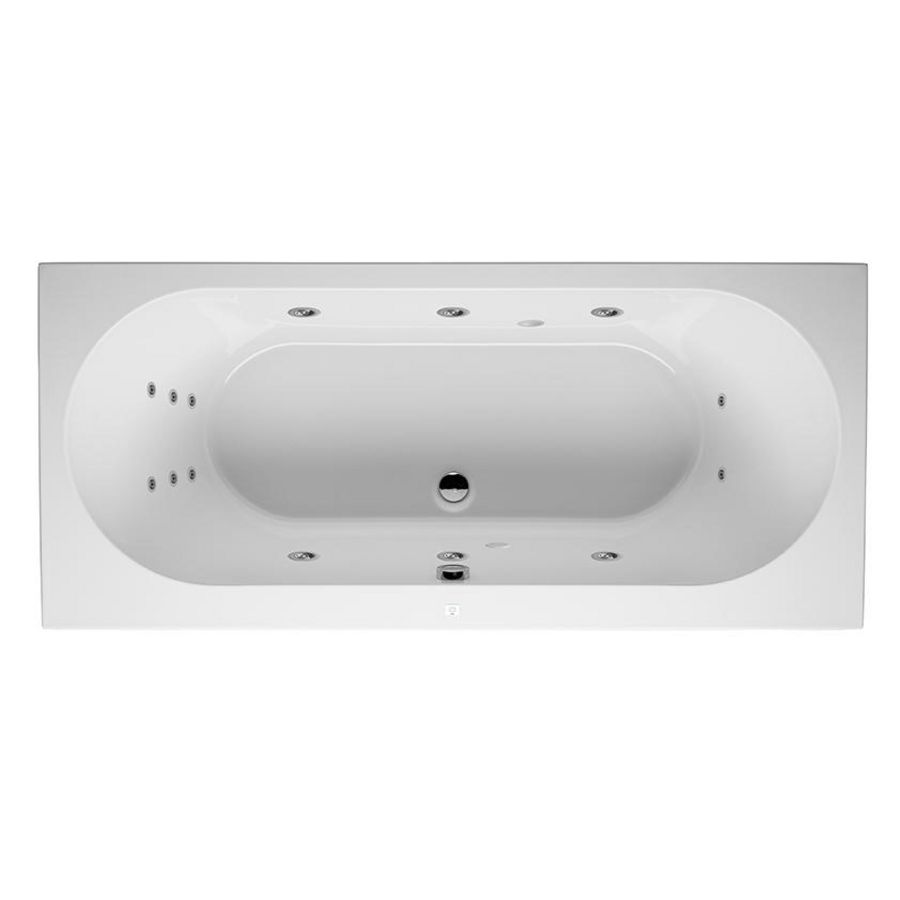 Whirlpool Carolina Rihopool 180x80cm systeem FLOW rechts hoogglans wit