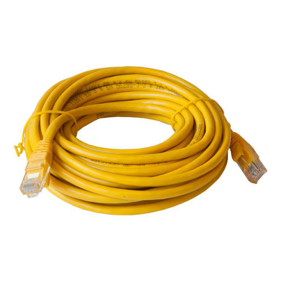 Patchkabel / netwerkkabel CAT5e UTP PVC molded geel 10meter