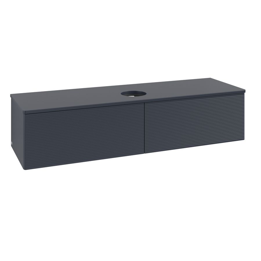 Wastafelonderkast Antao 1600x360x500mm Mid.Blue Matt Lacquer L36110HG