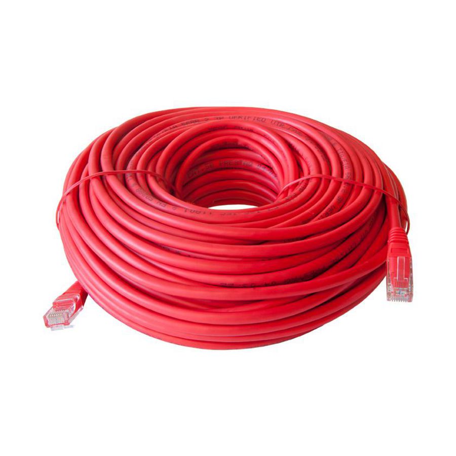 Patchkabel / netwerkkabel CAT5e UTP PVC molded rood 30meter