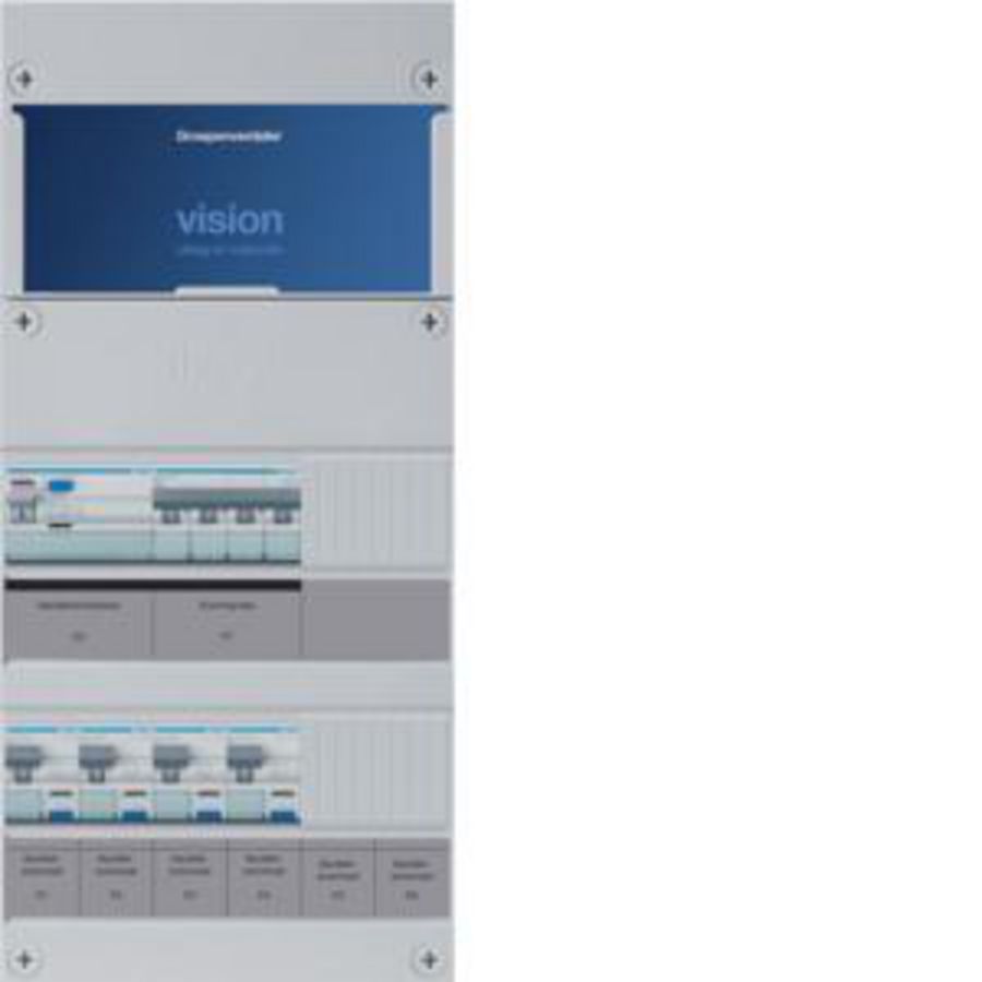 Groepenkast 4-groepen-uitbreidingsverdeler ALS 30mA/HACO/direct +K