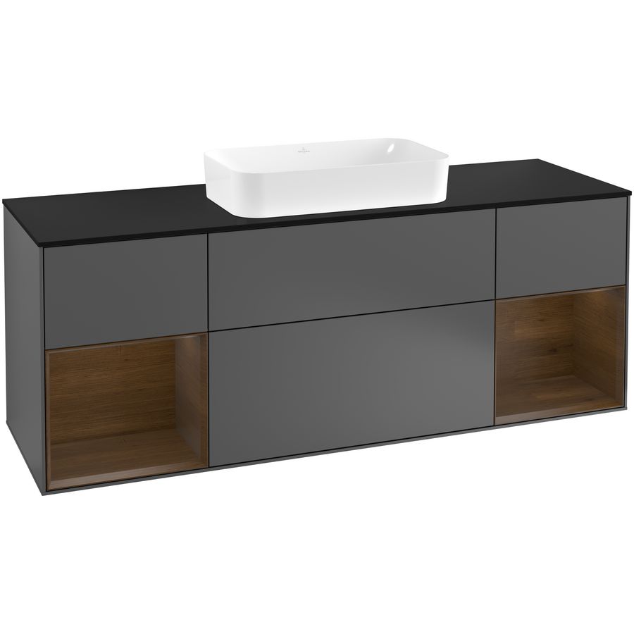 Wastafelonderkast Finion 1600x603x501mm Antr. Matt Lacquer F332GNGK