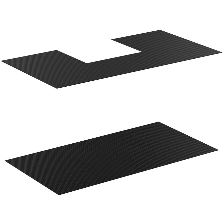 Set a 2 matten anti-slip TIEMPO 525x274x1.2mm in neutraal afwerking