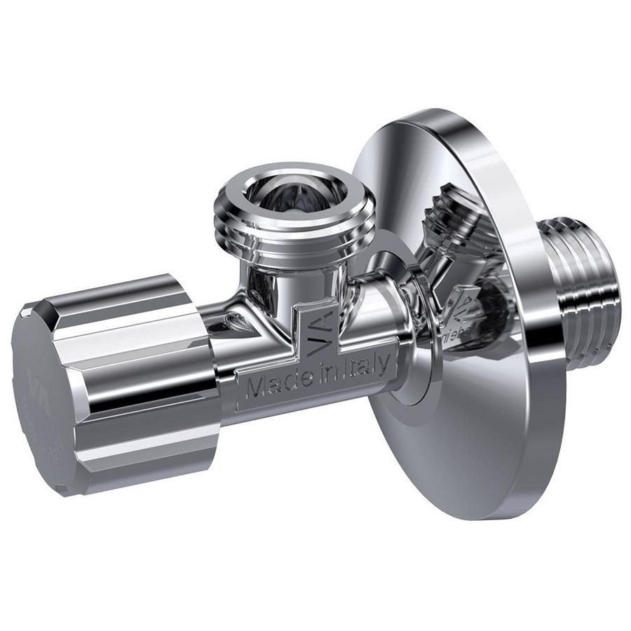 Hoekstopkraan 1/2'' bt.dr.x1/2" bi.dr. chroom rozet VVE=50