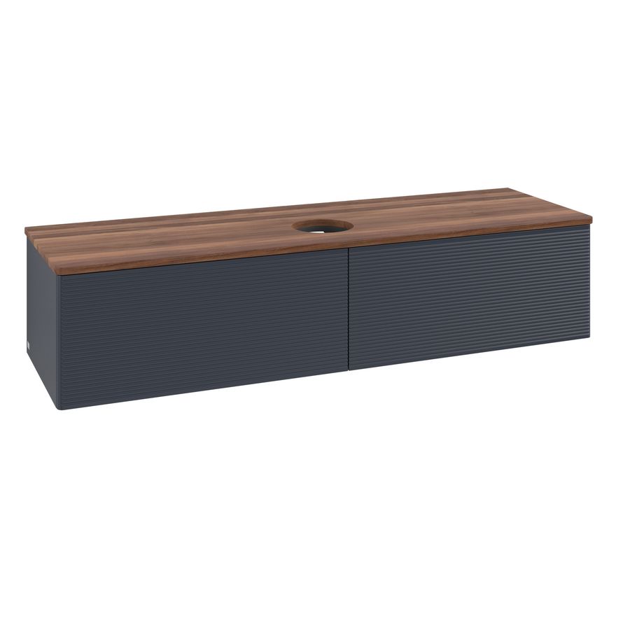 Wastafelonderkast Antao 1600x360x500mm Mid.Blue Matt Lacquer L36112HG