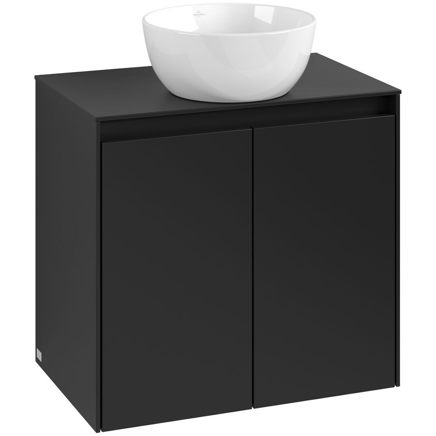 Wastafelonderkast Collaro 600x548x380mm Volcano Black C150B0VL