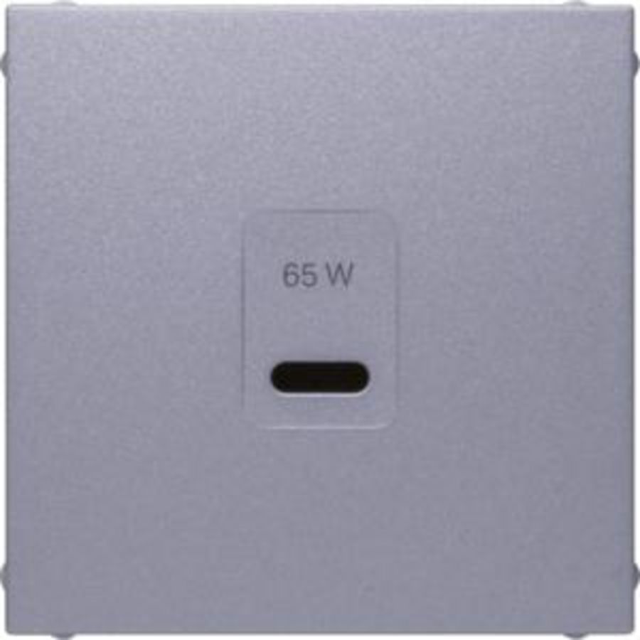 Centraalplaat voor USB berker S.1/B.3/B.7 alu mat