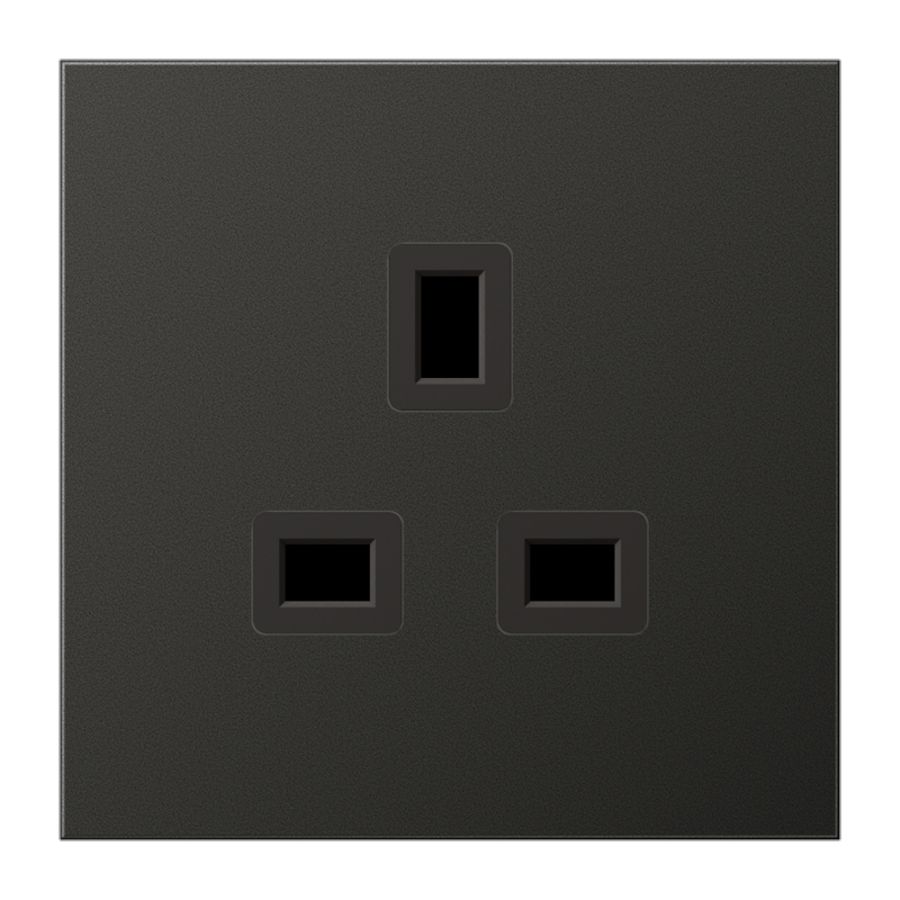 Wandcontactdoos British Standard 13A LS-antraciet