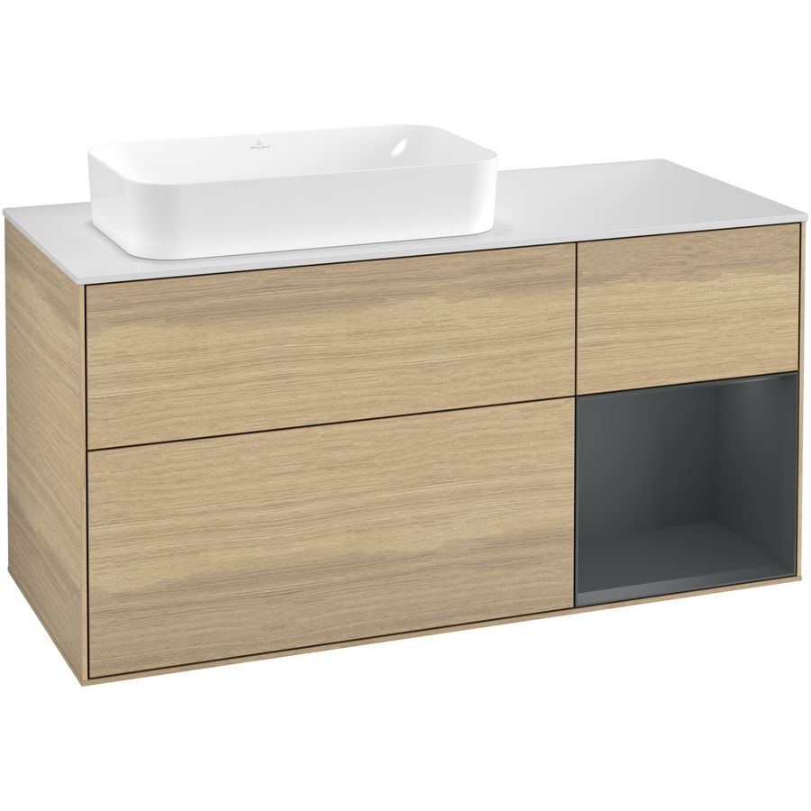 Wastafelonderkast Finion 1200x603x501mm Oak Veneer F281HGPC
