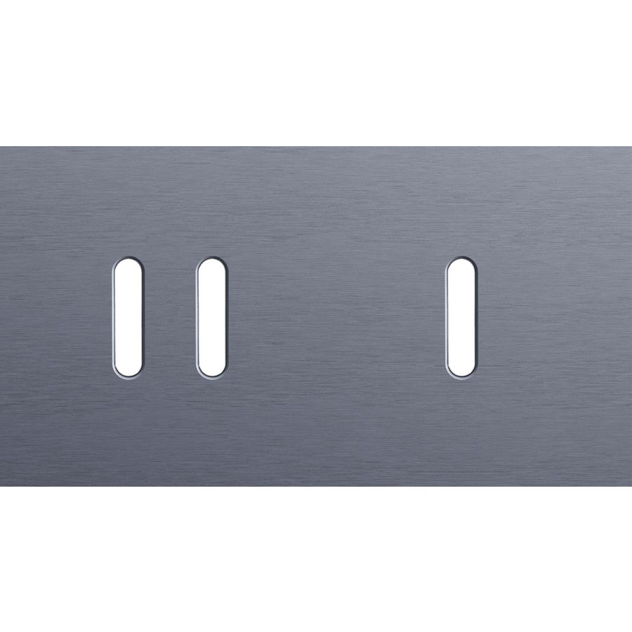 Tweevoudige afdekpl. horizontaal 71mm centerafstand een twee