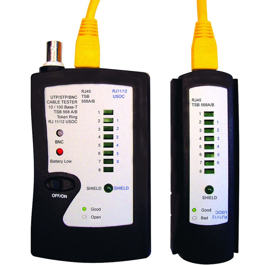 Meet- testapparaat voor: UTP- patchkabels RJ11 RJ12 RJ45.