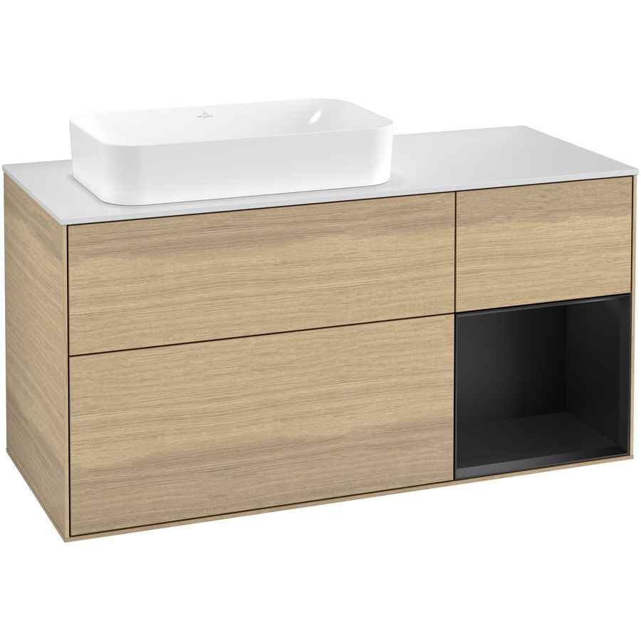 Wastafelonderkast Finion 1200x603x501mm Oak Veneer F281PDPC
