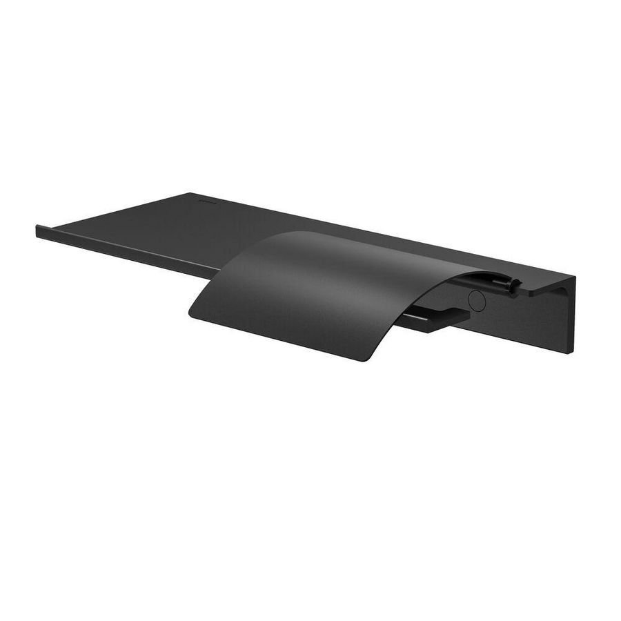 Planchet metaal 280mm+Closetroluitsparing met klep Black LEEV Geesa