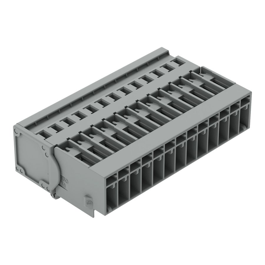 1-draads male steker CAGE CLAMP 4mm² grijs VVE=15