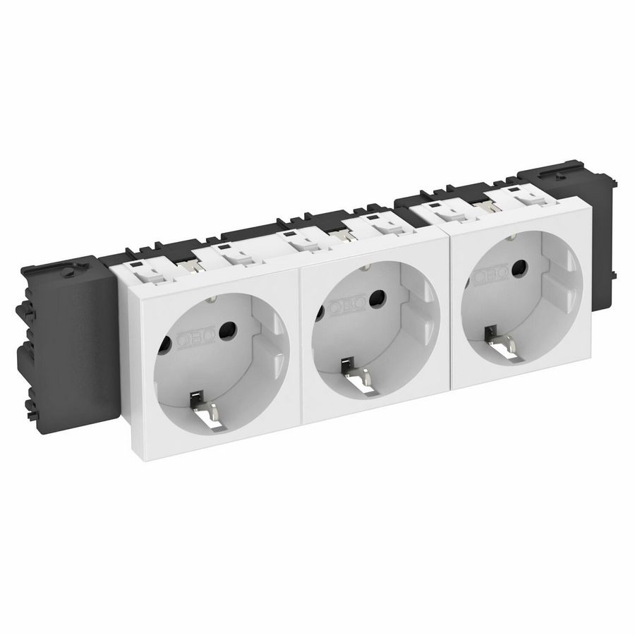 Contactdoos 3-vdg 0gr moduul-45 zijaans. 250V 10/16A 6120382