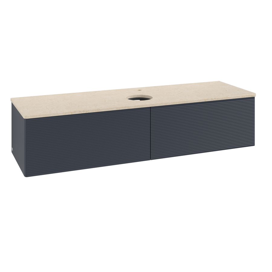 Wastafelonderkast Antao 1600x360x500mm Mid.Blue Matt Lacquer L36153HG