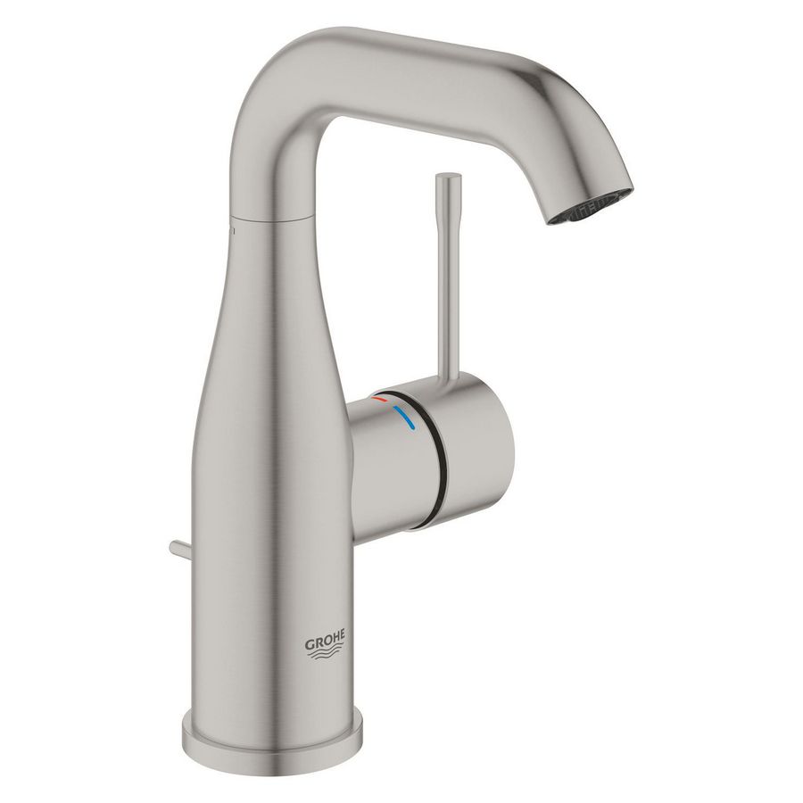 Essence M-size wastafelmengkraan hoog supersteel (rvs look) incl. waste