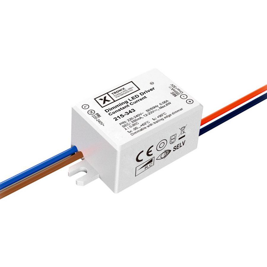 LED voeding 350mA 8 watt IP20 12 - 23 volt dimbaar