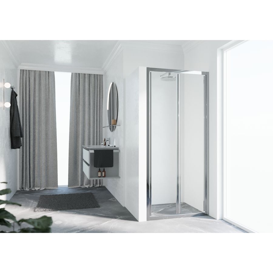 Vouwdeur LUNS 720-780x1950mm chroom helder