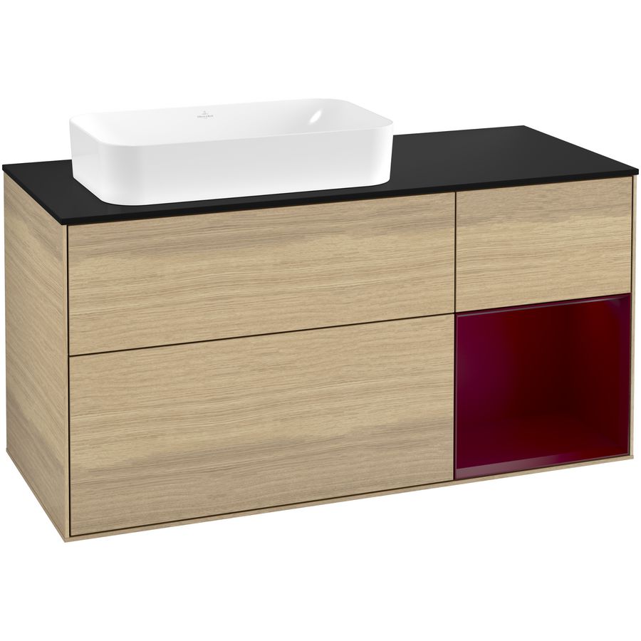 Wastafelonderkast Finion 1200x603x501mm Oak Veneer F282HBPC