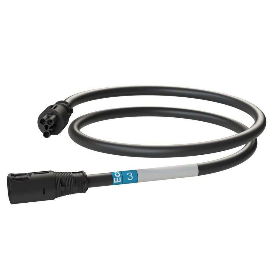 Koppelsnoer AW 3m 3G2,5 zwart Eca VVE=20