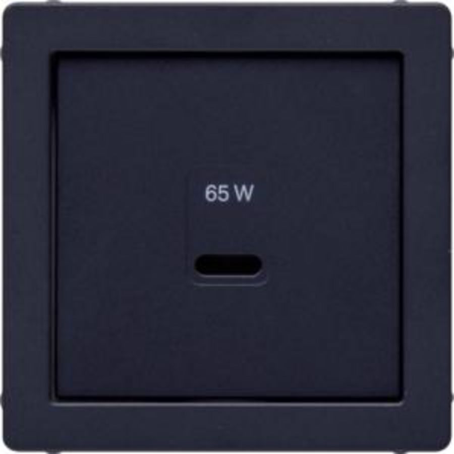Centraalplaat voor USB berker Q.1/Q.3/Q.7 antraciet soft fin