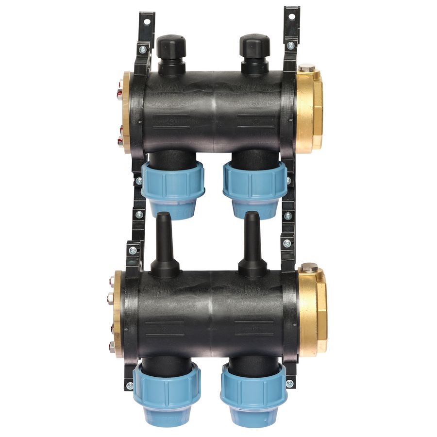 Brineverdeler 4430 2 "kunststof + PE-koppeling 40mm 2-groepen