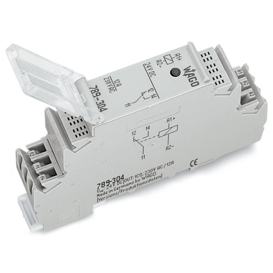 Relaismodule AC 230V 1 wisselcontact grijs 789-508