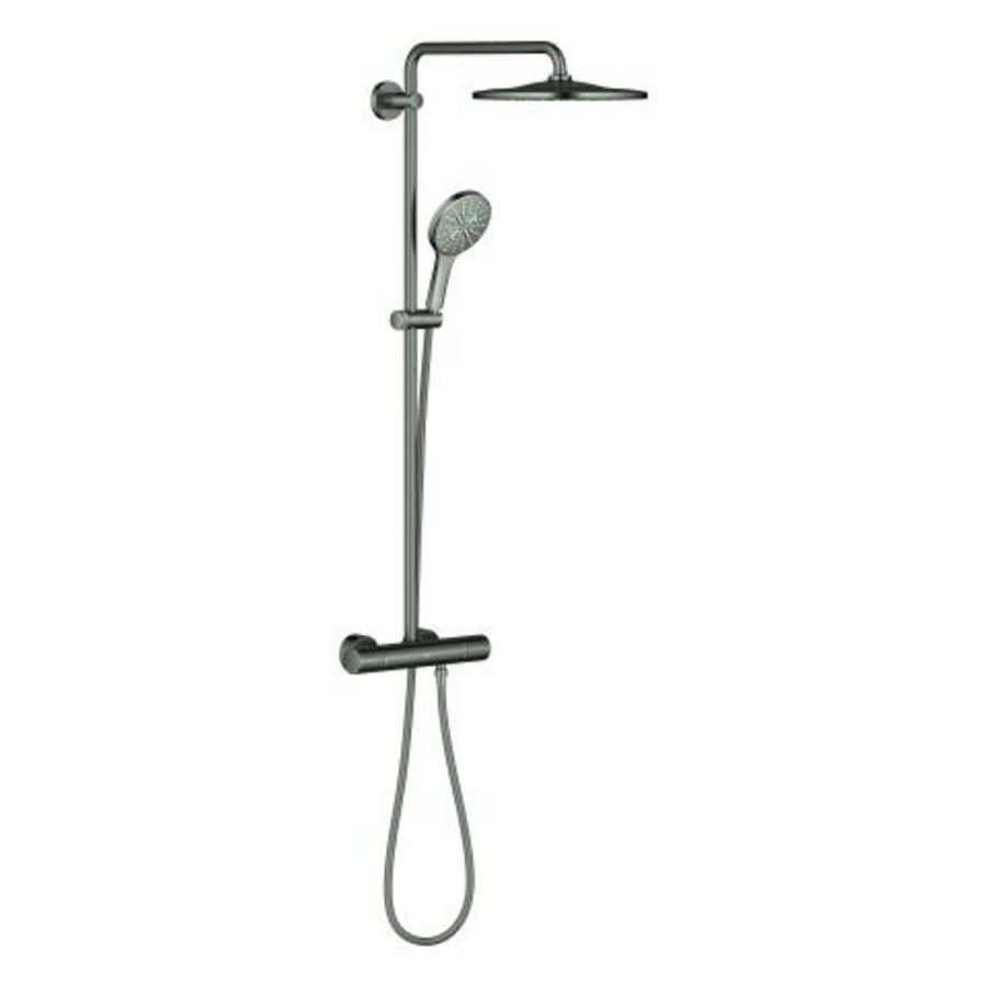 Rainshower SmartActive 310 douchesysteem Mono Rond  incl. S-koppelingen hard Graphite geborsteld