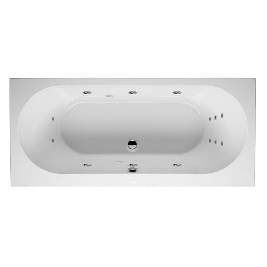 Whirlpool Carolina Rihopool 180x80cm systeem FLOW links hoogglans wit