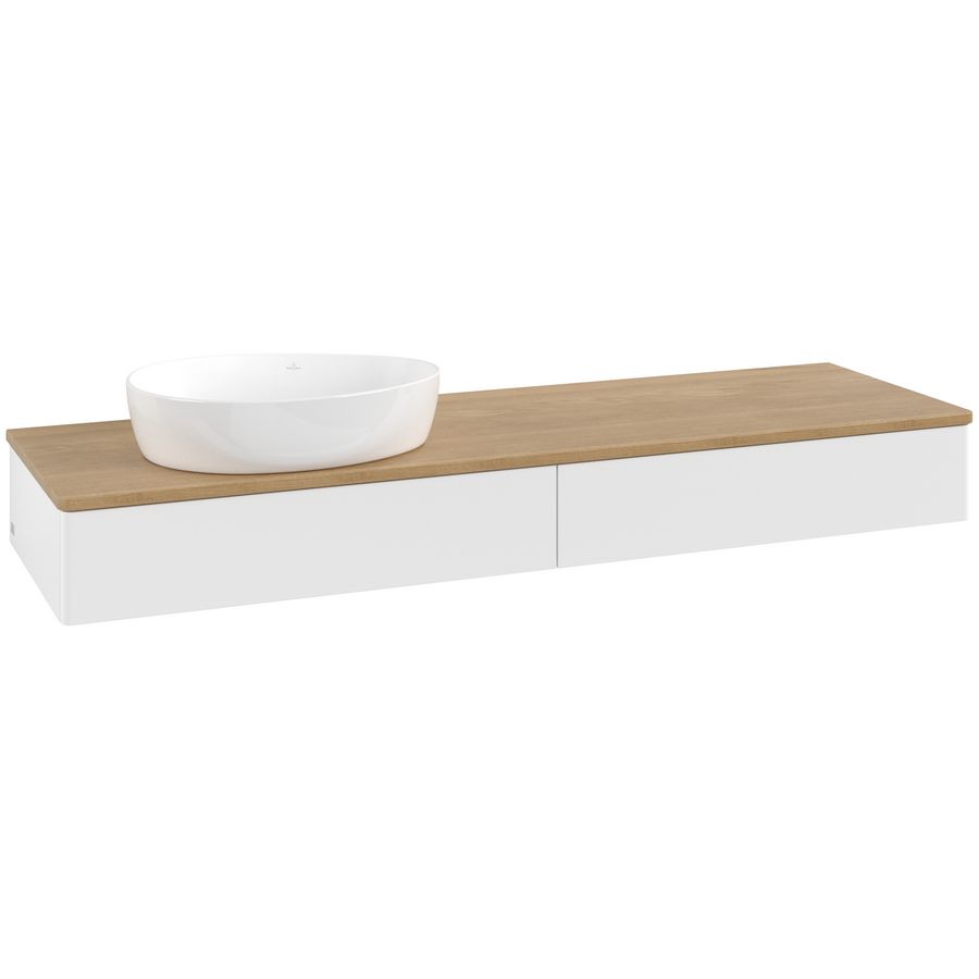 Wastafelonderkast Antao 1600x190x500mm White Matt Lacquer K15011MT