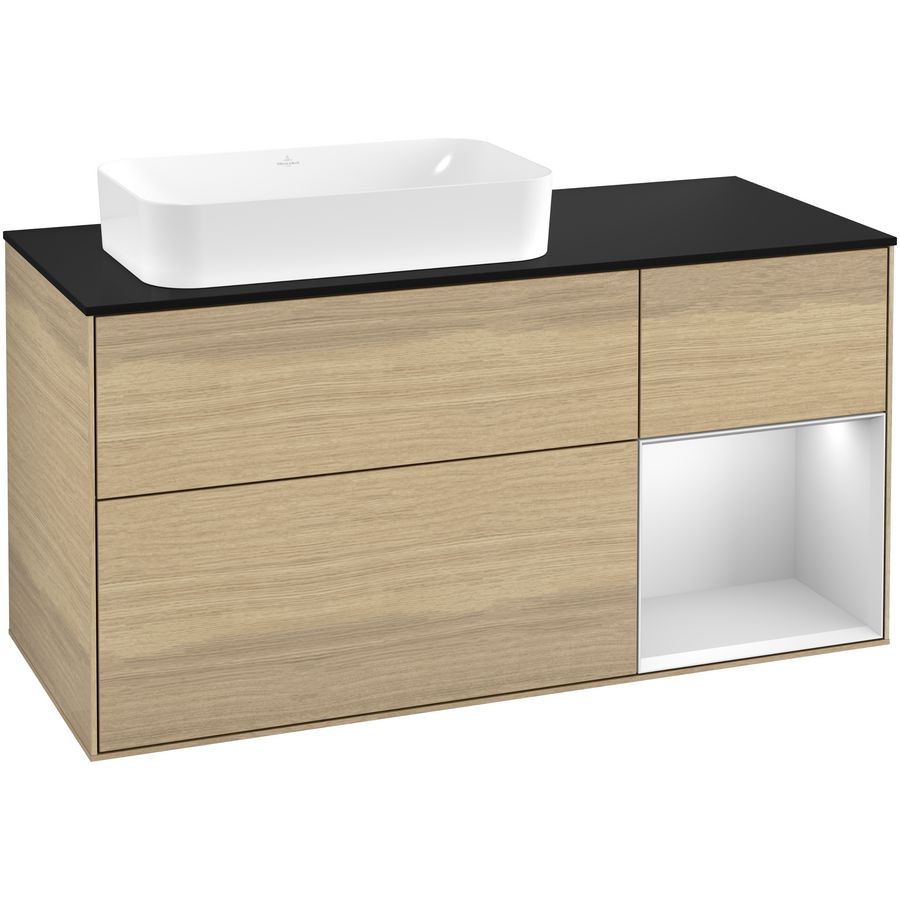 Wastafelonderkast Finion 1200x603x501mm Oak Veneer F282MTPC