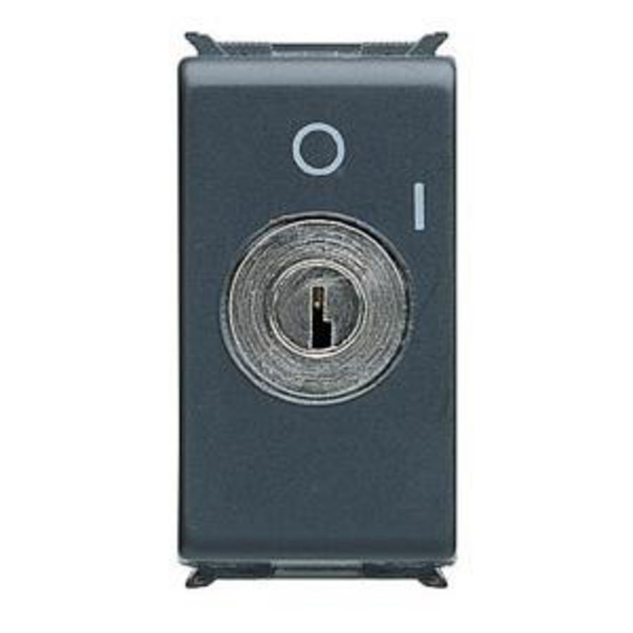 EENWEGSCHAKELAAR 2P 250 Vac-10 AX-MET SLEUTEL-SYMBOOL: 0/1-1
