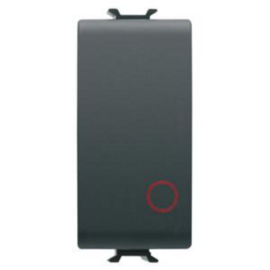 DRUKKNOP 1P 250 Vac-NC 16 A-NEUTE KNOP-SYMBOOL 0 RO VVE=12