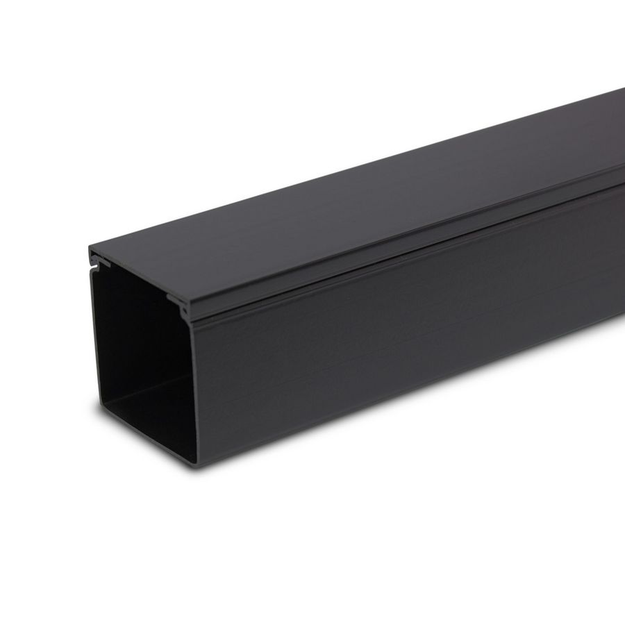 Lengte a 2m. kabelkanaal 40x40mm zwart met folie