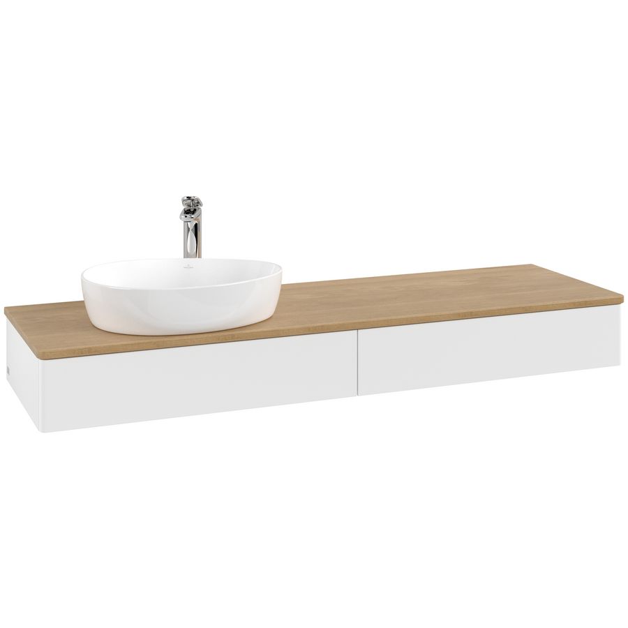 Wastafelonderkast Antao 1600x190x500mm White Matt Lacquer K15051MT