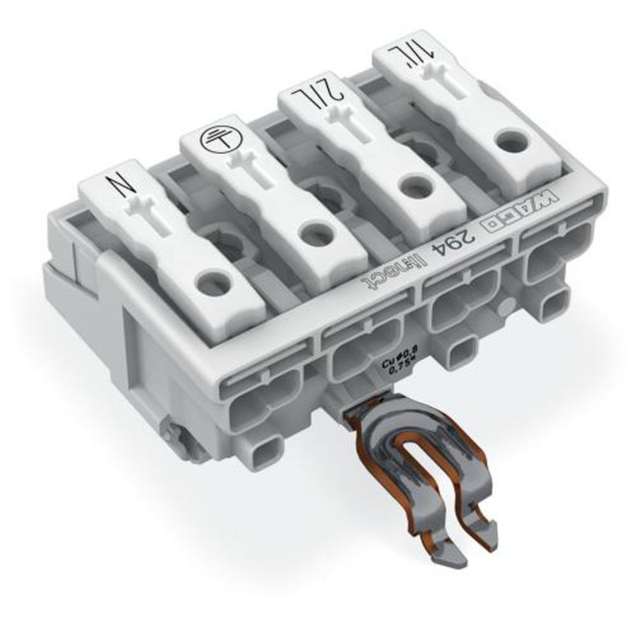 Kroonklem Drukknop extern Linect wit 294-8324 VVE=500