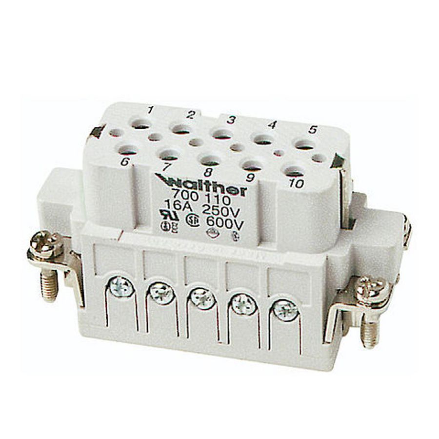 Contactblok Buscon A10 0,5-2,5mm² schroef +draadbesch.700110