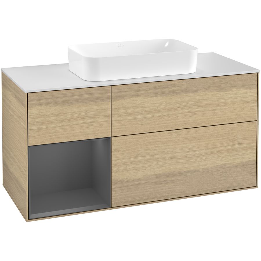Wastafelonderkast Finion 1200x603x501mm Oak Veneer F291GKPC