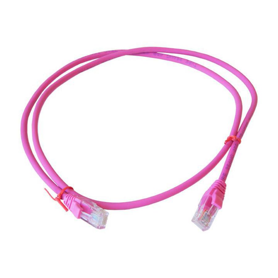 Patchkabel / netwerkkabel CAT5e UTP PVC molded roze 1.0meter
