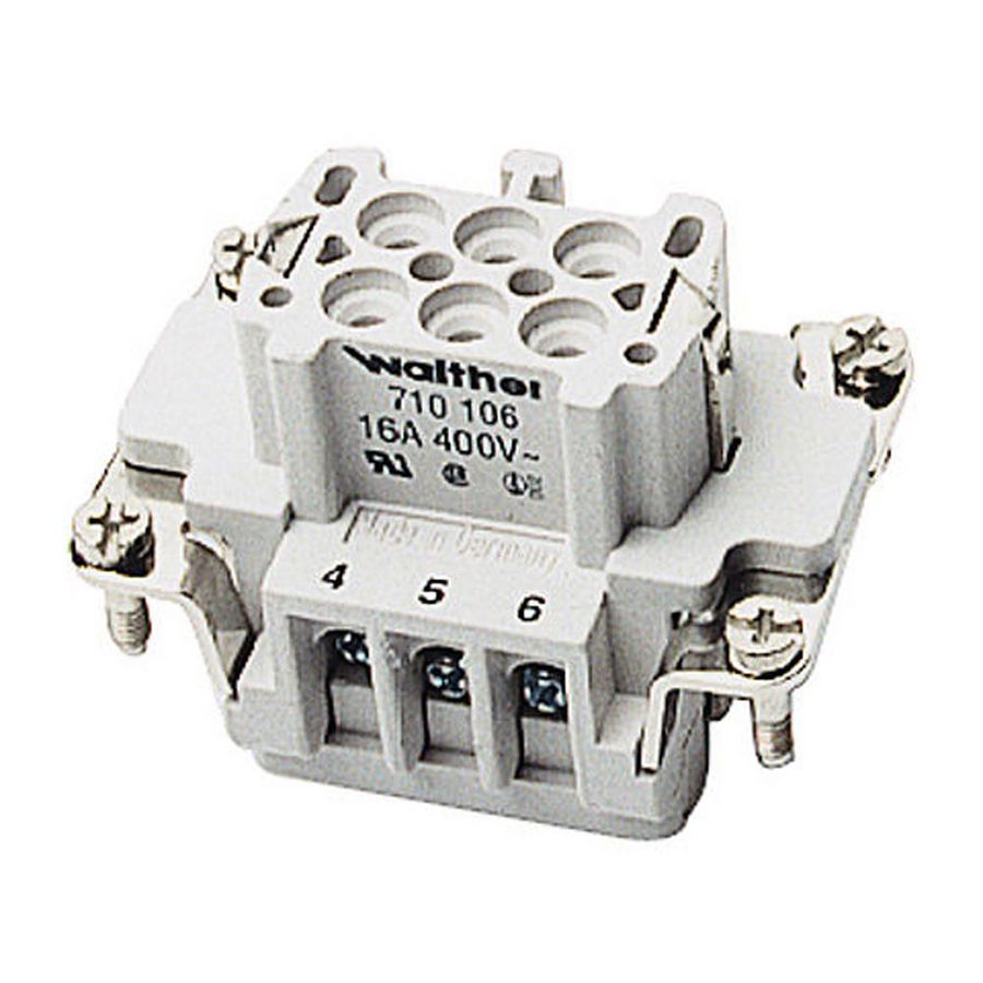 Contactblok Buscon B6 0,5-2,5mm² schroef +draadbesch.710106