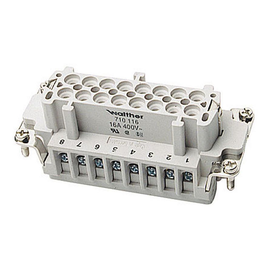 Contactblok Buscon B16 0,5-2,5mm² schroef +draadbesch.710116