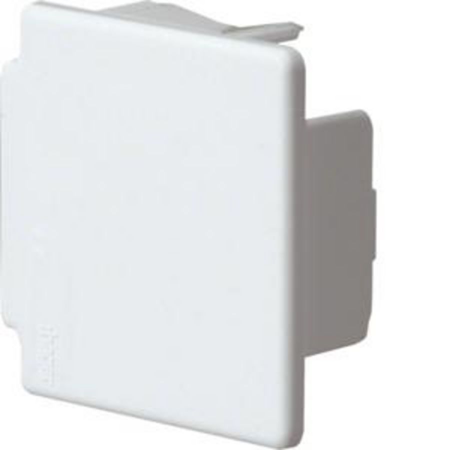 Eindplaat voor goot 40x40mm LF verkeerswit