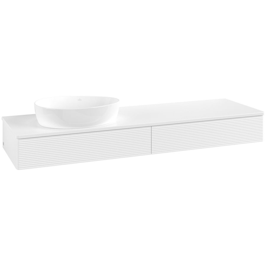 Wastafelonderkast Antao 1600x190x500mm White Matt Lacquer K15150MT