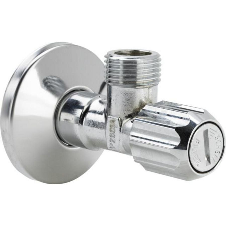 Ventiel 1/2x1/2xD12 messing/verchroomd/Helderglans