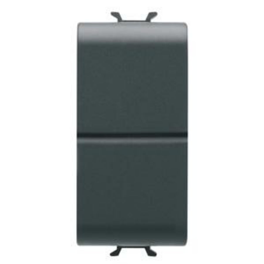 DRUKKNOP 1P 250 Vac-NO+NO 16 A-DUBBEL-1 MODULE-SATIJ VVE=12