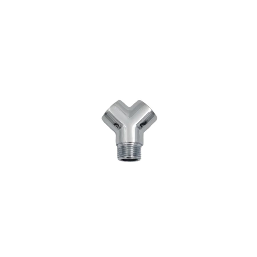 Y-stuk 1/2" bt. + 2x 1/2" bn. chroom