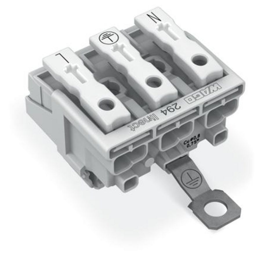 Kroonklem Drukknop extern Linect wit 294-8413 VVE=500