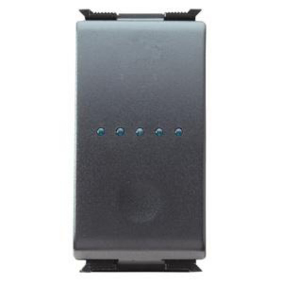 DRUKKNOP 1P 250 Vac-NO 16 A VERLICHTBAAR-"S NACHTS VERLICHT-
