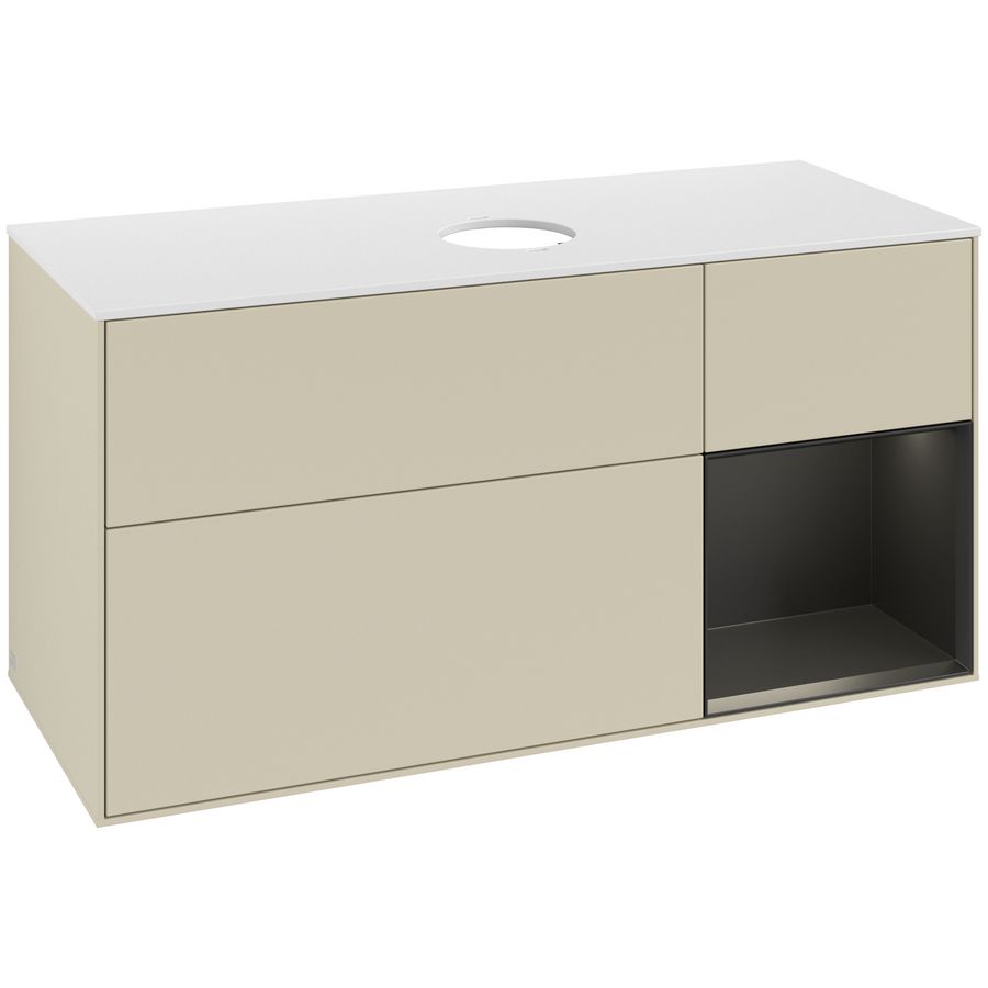 Wastafelonderkast Finion 1200x603x501mm S.Grey Matt Lacquer GA71PDHJ